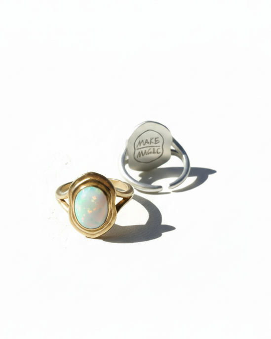 The Witch's Mirror Opal Ring - yiru.jeweller