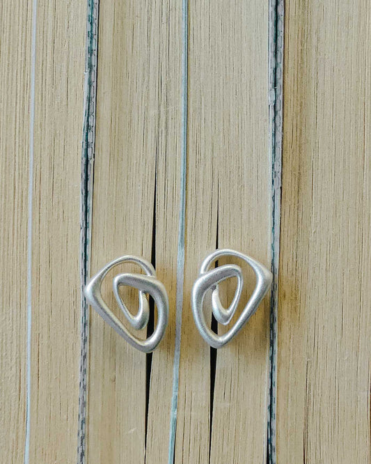 Sacred Spiral Ear Studs | Eternal Growth Symbol - yiru.jeweller