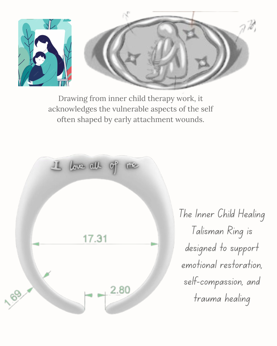 Inner Child Ring |  Wound Healing & Reconnection - yiru.jeweller