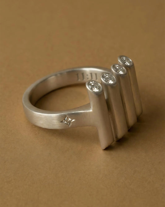 Portal Sterling Silver Ring - 1111 Angel Number - yiru.jeweller