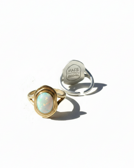 The Witch's Mirror Opal Ring - yiru.jeweller