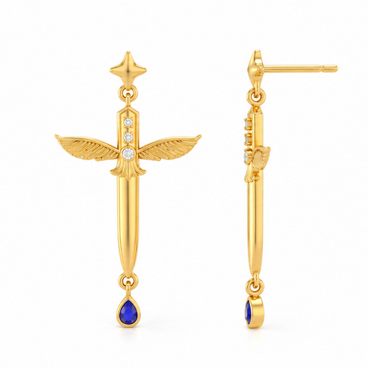 queen of swords earrings