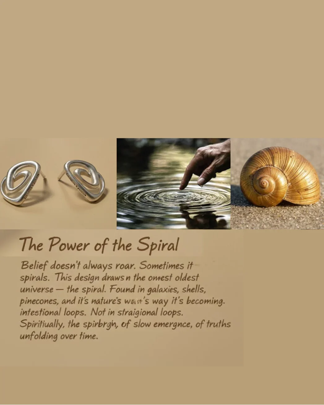 Sacred Spiral sterling Silver Earrings- Possibility Loop - yiru.jeweller